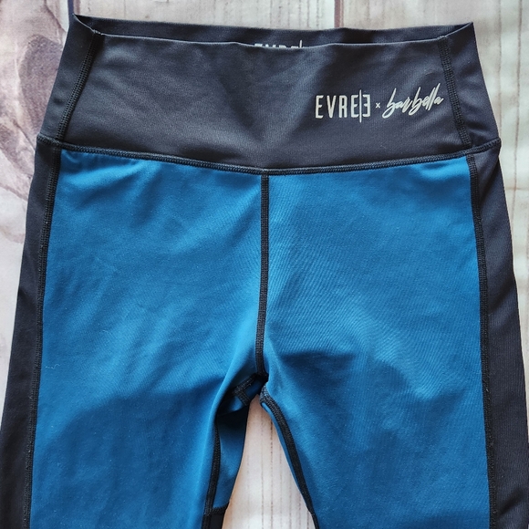 Evree X Barbella “Bella Heart” Legging Colorblock Black Blue | Women's Size M - Picture 6 of 11